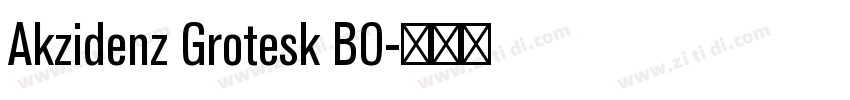 Akzidenz Grotesk BO字体转换